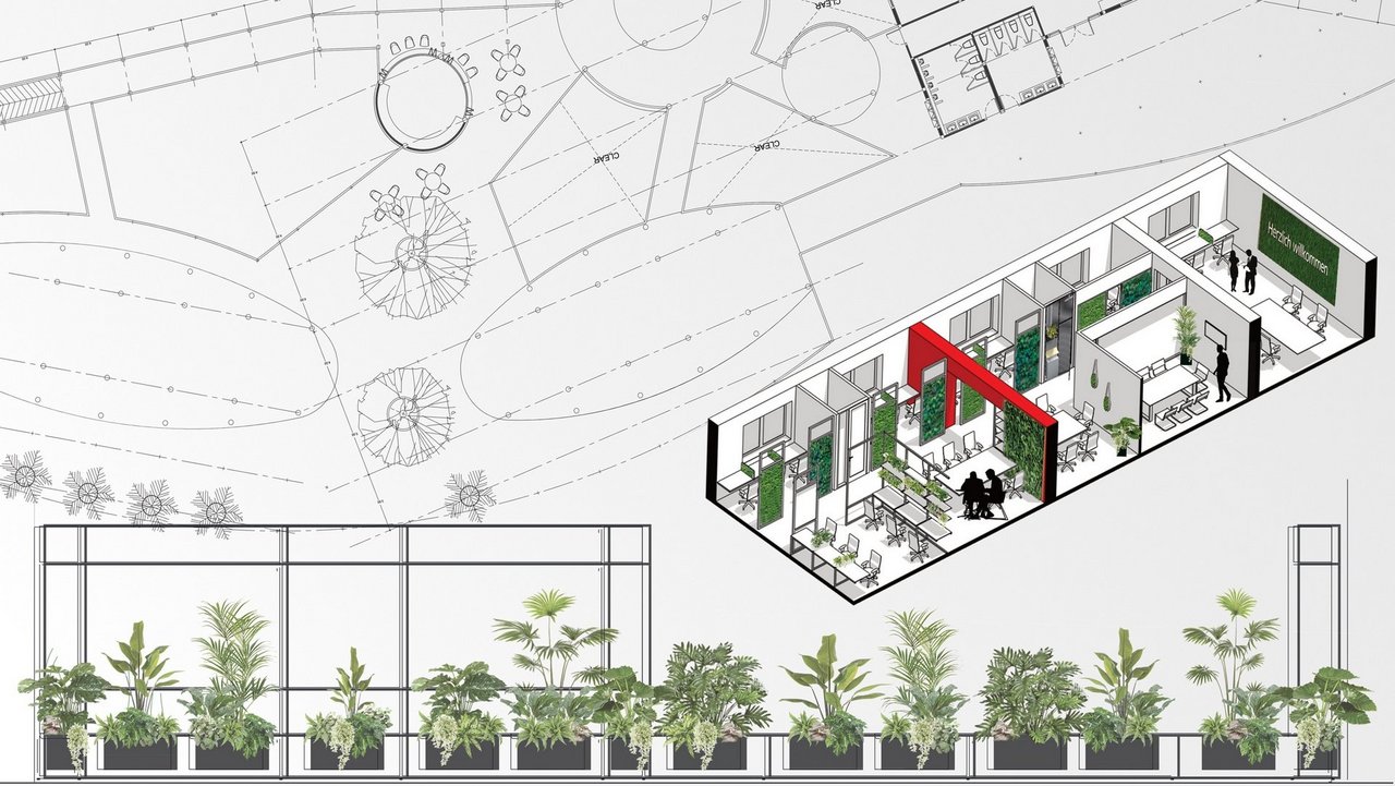 CAD unterstützt uns bei Planung und Konzeption individueller Begrünung und Lichtplanung Planungsentwurf einer individuellen Begrünung und Lichtplanung (CAD Planungsskizze)