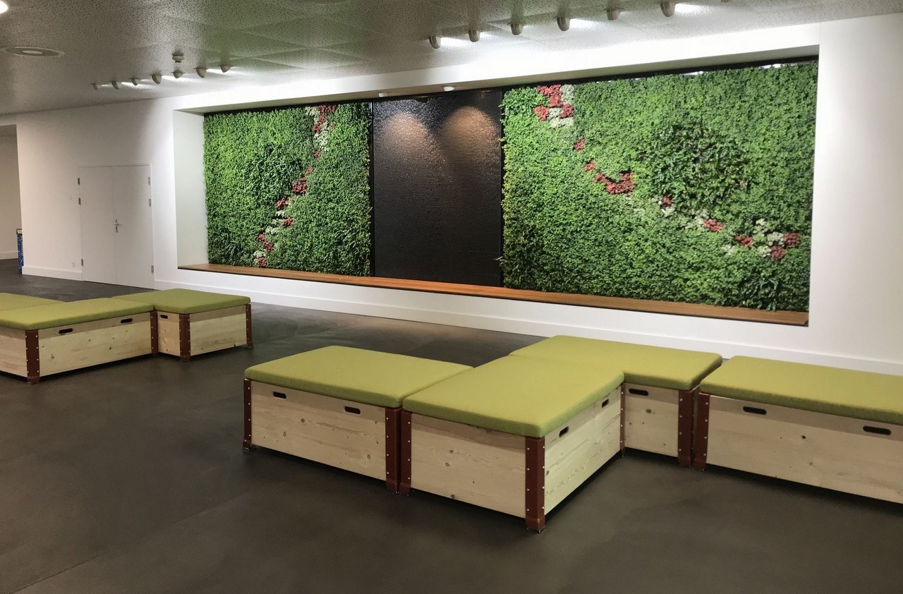 Pflanzenwand - Vertikaler Garten in Innenräumen Vertikale Innenbegrünung: Pflanzenwand - Grüne Wand im Innenraum